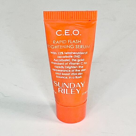 Sunday Riley C.E.O Rapid Flash Brightening Serum Vitamin C Travel .17 oz 5ml New - Picture 1 of 5
